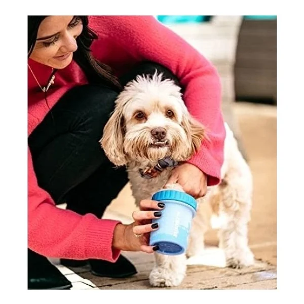 Dexas MudBuster taşınabilir köpek patisi temizleyici, S beden, mavi, PW700312 - Görsel 3