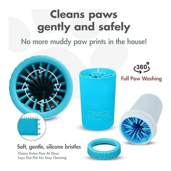 Dexas MudBuster Taşınabilir Köpek Kedi Pati Temizleyici, Medium,Mavi - Görsel 2