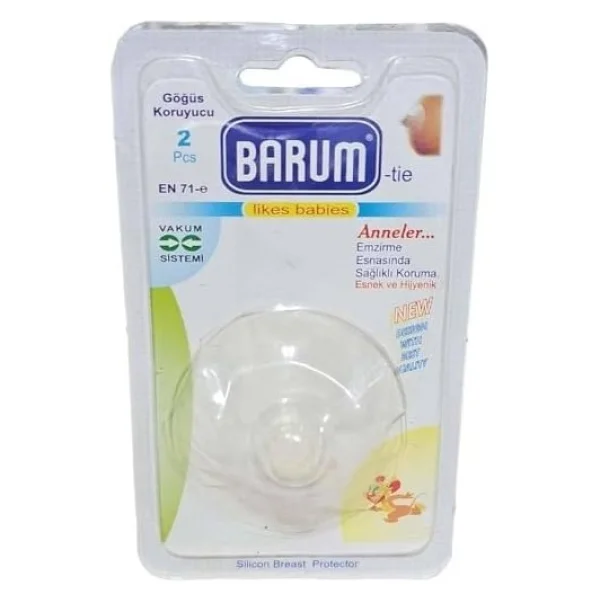 Barum 2'li Silikon Göğüs Koruyucu Uç Seti - Emziren Anneler İçin Çatlak Karşıtı, Doğal Temas Sağlayan İnce Silikon Meme Ucu Koruyucusu - Görsel 2