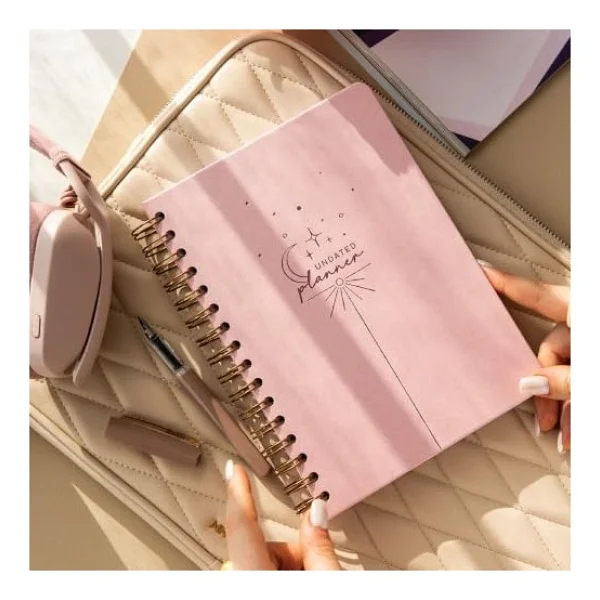 A5 Spiralli Süresiz Planlayıcı Ajanda - Pembe - Görsel 2