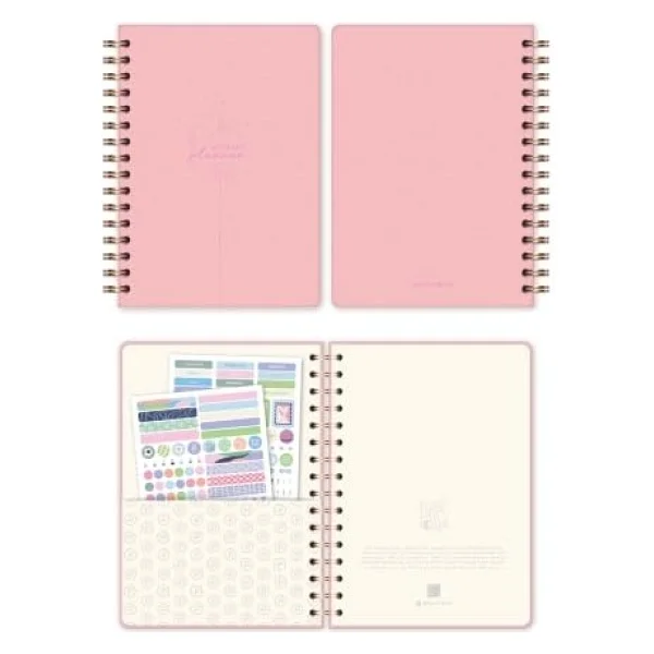A5 Spiralli Süresiz Planlayıcı Ajanda - Pembe - Görsel 8