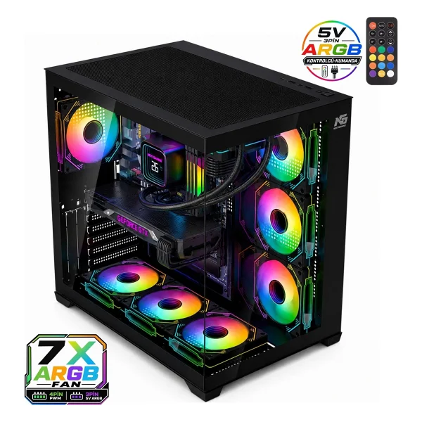 Next Alpha Elite ARGB Fanlı ATX Oyuncu Kasası - Görsel 5