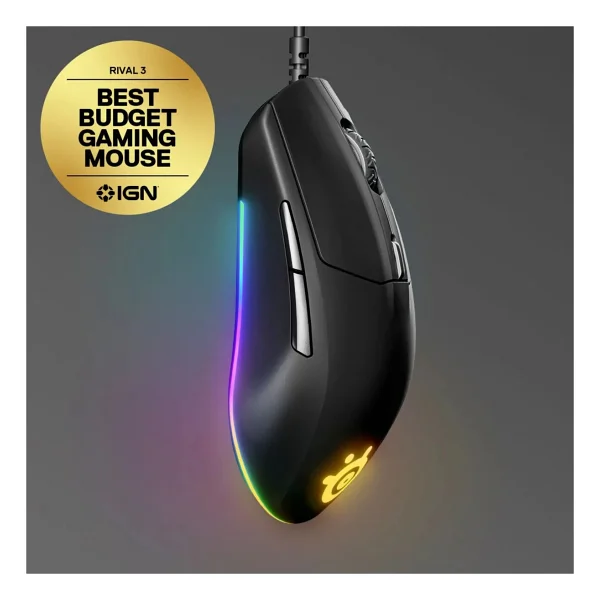SteelSeries Rival 3 RGB Ergonomik Optik Kablolu Oyuncu Mouse - Görsel 9