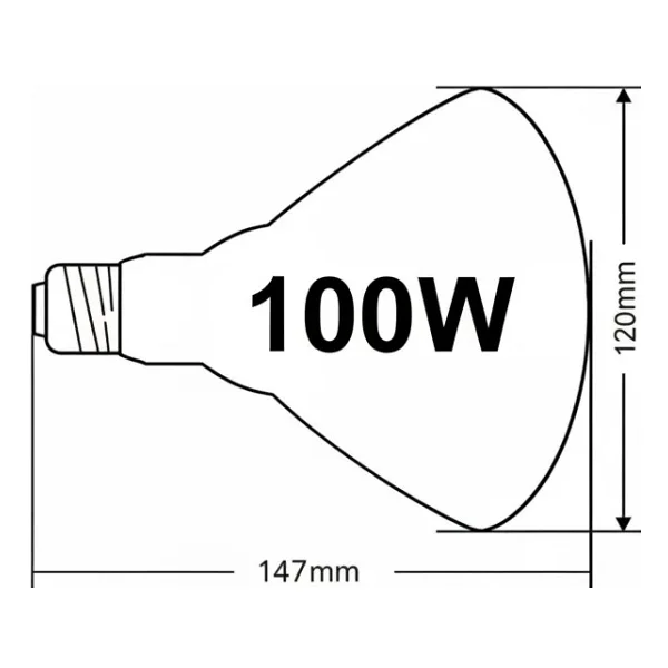 Eco Lounge 100W Isıtıcı Ampul Kırmızı Isı Lambası Civciv Kümes Kuluçka E27 Duy Isıtma Ampulü - Görsel 6