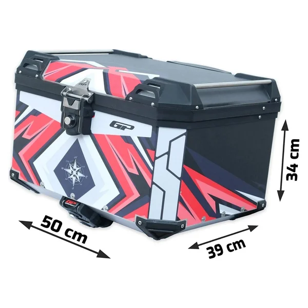 Gp Kompozit Dsn10 Universal 45 Lt Desenli Alüminyum Motosiklet Çantası - Görsel 4