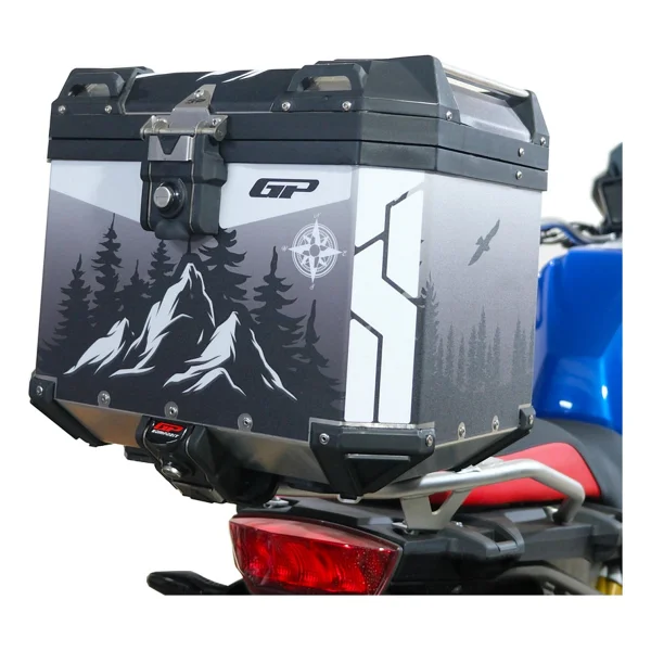 Gp Kompozit DSN05 Universal 37 Lt Desenli Alüminyum Motosiklet çantası - Görsel 2