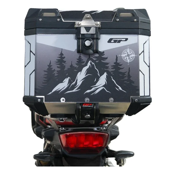 Gp Kompozit DSN05 Universal 37 Lt Desenli Alüminyum Motosiklet çantası - Görsel 3
