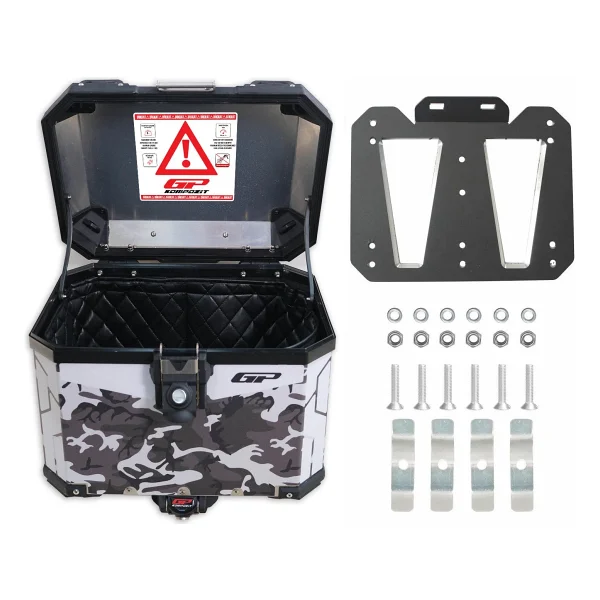Gp Kompozit DSN01 Universal 37 Lt Desenli Alüminyum Motosiklet çantası - Görsel 7
