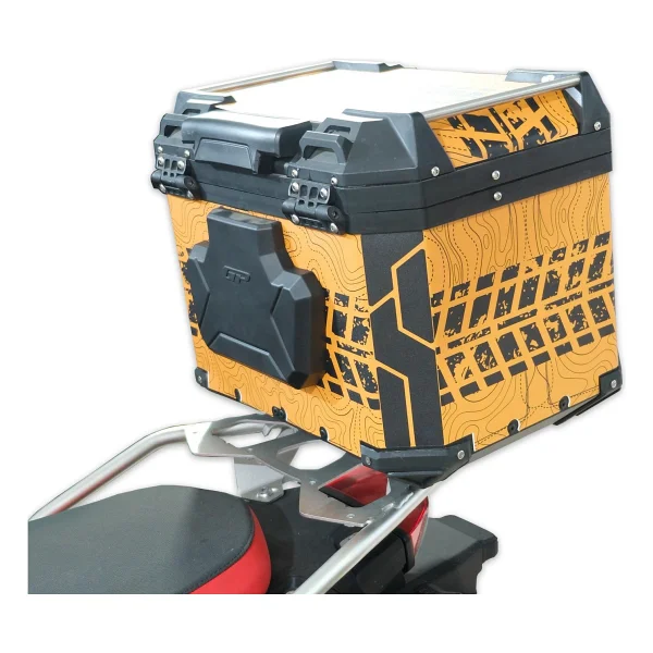 GP KOMPOZİT GP Kompozit DSN03 Universal 37 lt Desenli Alüminyum Motosiklet Çantası - Görsel 3