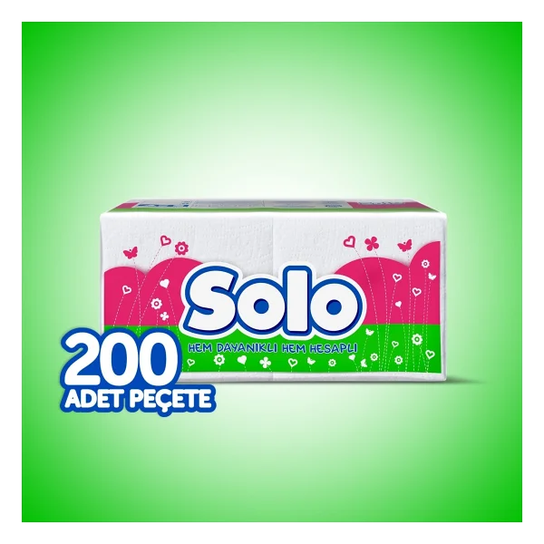 Solo 200'lü 4 Paket Kağıt Peçete - Görsel 2