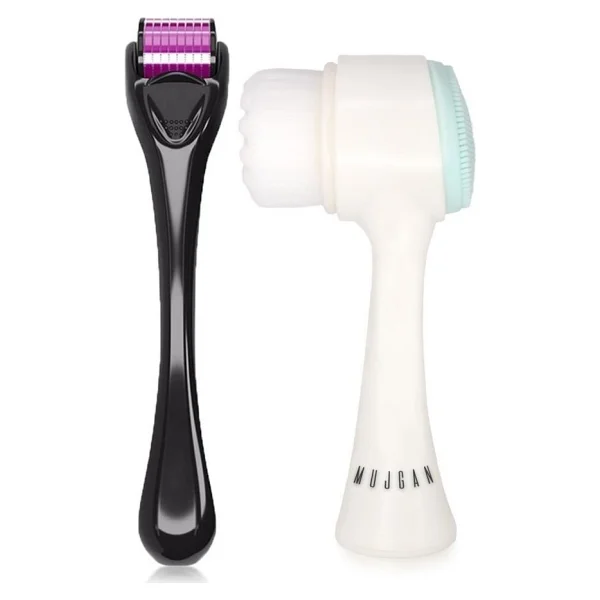 Mujgan Dermaroller Titanyum Uçlu Cilt Yenileme Aleti 0.5 mm + Cilt Temizleme Fırçası - Görsel 4