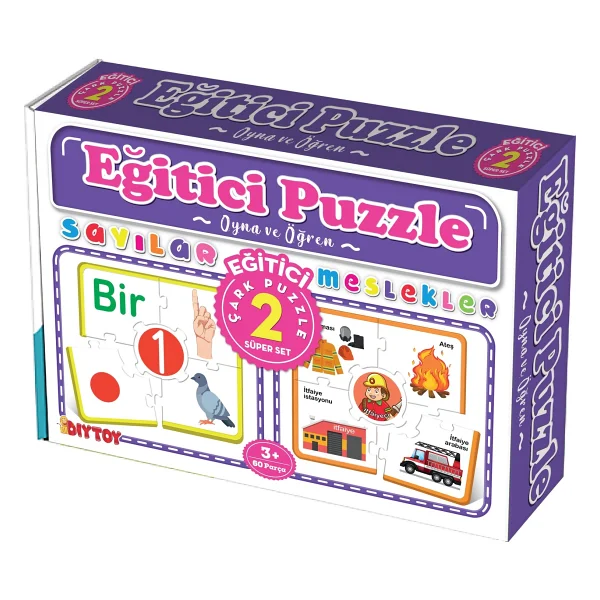 Diytoy Çark Puzzle Sayılar Meslekler - Görsel 4
