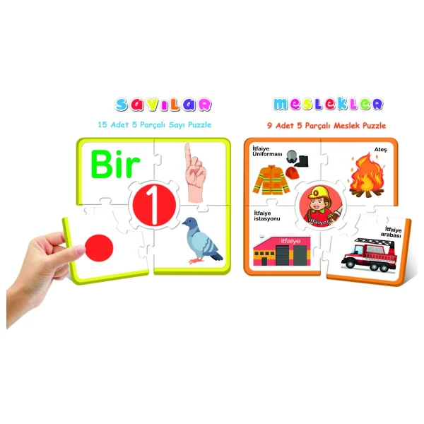 Diytoy Çark Puzzle Sayılar Meslekler - Görsel 2
