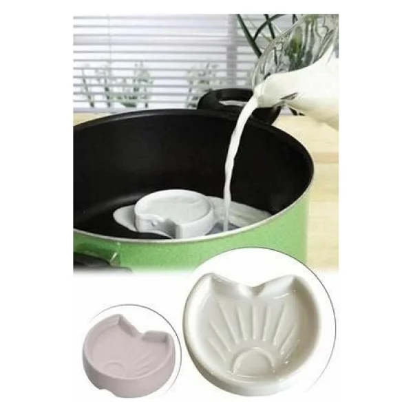 Roza's Home 1 Adet Porselen Süt Taşırmaz, 7 cm Ses Çıkartıcı Süt Taşı, Milk Saver - Görsel 4
