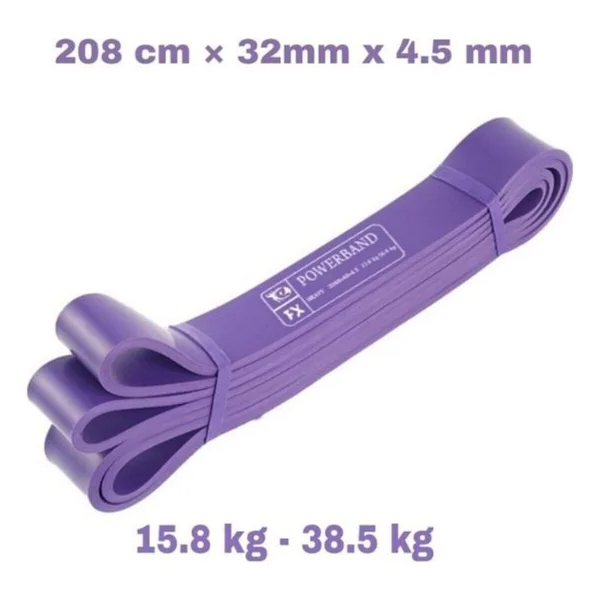 Powerband Direnç Lastiği Ve Egzersiz Bandı Mor X-Heavy - Görsel 3