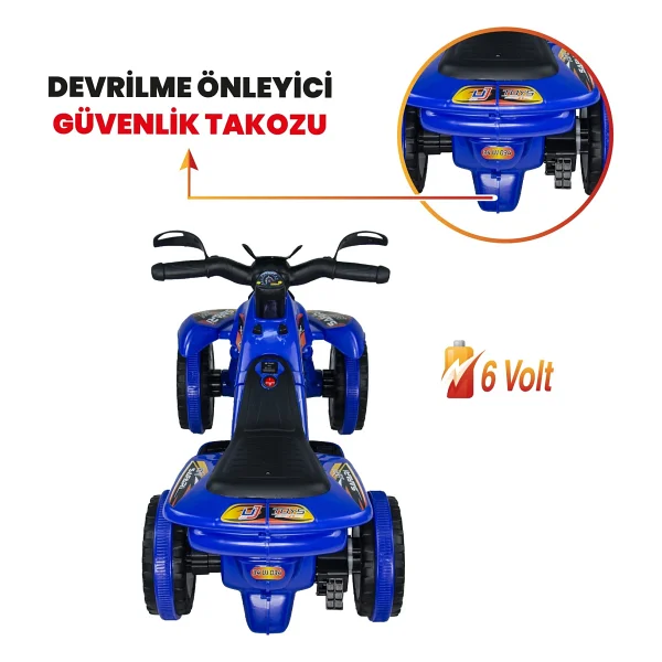 UJ Toys Safari Mavi 6 V Akülü ATV - Görsel 4