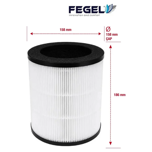 Fegel FG-M03N Hava Temizleyici Filtresi - Açık Krem - Görsel 4