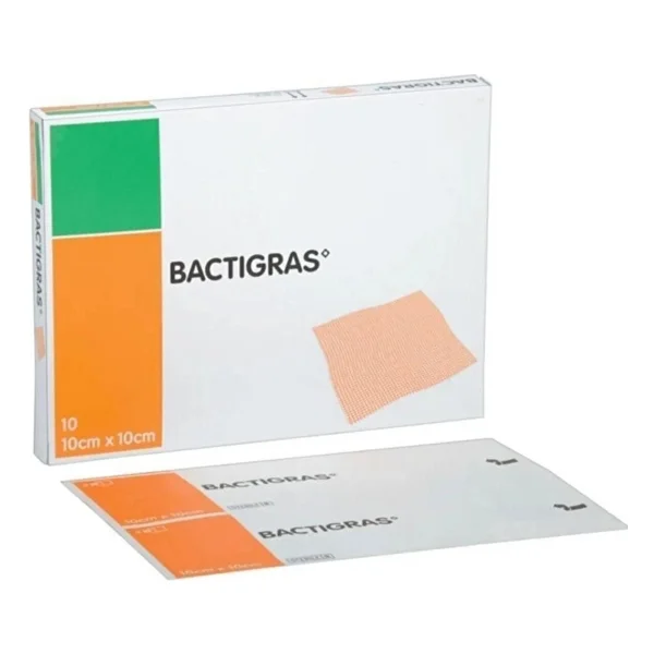 BACTIGRAS-KLORHEKDISIN Tül Yara Yanık Bakım Örtüsü 10cmX10cm 1 Kutu (10 Adet) - Görsel 4