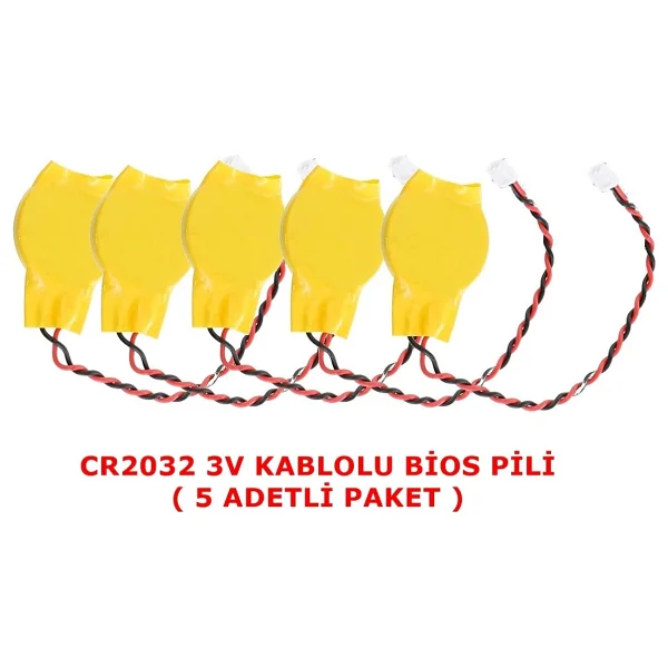 Westinghouse Cr CR2032 3V Kablolu Notebook Bios Pili Cmos Pili 5 Adet - Görsel 2
