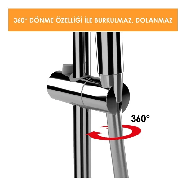 Aqua Bagno Ultra Flex Duş Spiral Hortumu - 150 Cm. - Görsel 8