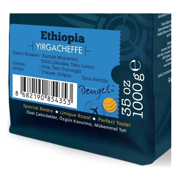 Moliendo Ethiopia Yirgacheffe Yöresel 1 kg Çekirdek Kahve - Görsel 6