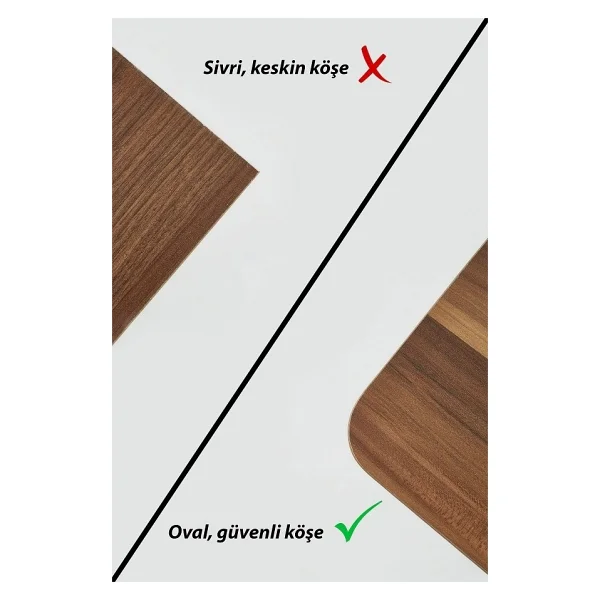 kolexonline Desensiz 3 Kademeli Akıllı Sihirli Sehpa - Ceviz - Görsel 5