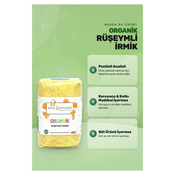 Soul Kitchen Organik Rüşeymli İrmik 250 gr - Görsel 2