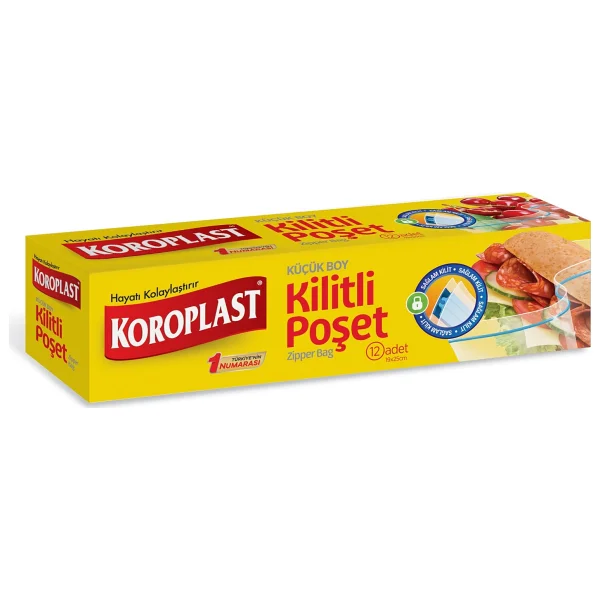 Koroplast Küçük Boy Kilitli Buzdolabı Poşeti 12'li - Görsel 6