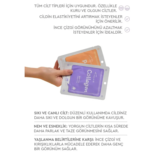 Mjcare On Collagen Mask 5'li Kolajen Özlü Yüz Maskesi - Görsel 4