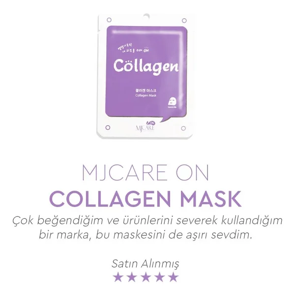 Mjcare On Collagen Mask 5'li Kolajen Özlü Yüz Maskesi - Görsel 6
