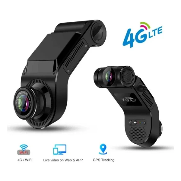 Junglee 4G+Wifi Araç Kamerasi Panik Butonlu Gps Li Sim Kartli Araç Içi Çift Kayit Kamera Taksi Dolmuş Tir - Görsel 9