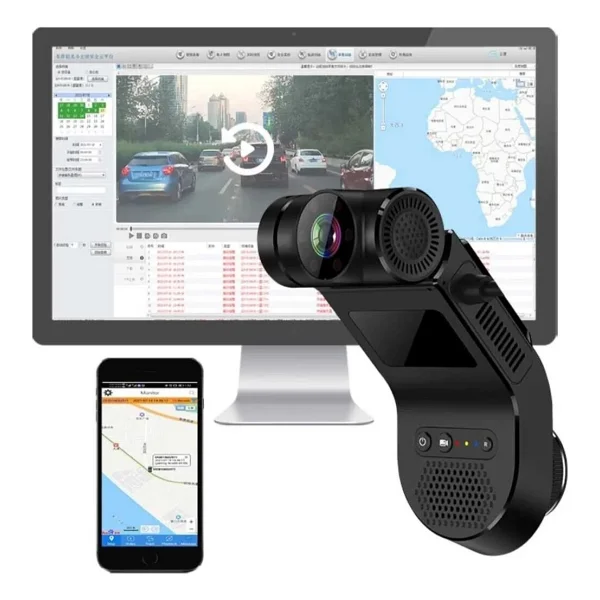 Junglee 4G+Wifi Araç Kamerasi Panik Butonlu Gps Li Sim Kartli Araç Içi Çift Kayit Kamera Taksi Dolmuş Tir - Görsel 10