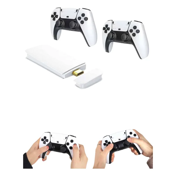 MiraLive 4K Hd Görüntü Kaliteli Retro Game Stick 20000 Oyunlu Çift Kollu Beyaz Game Stick - Görsel 2