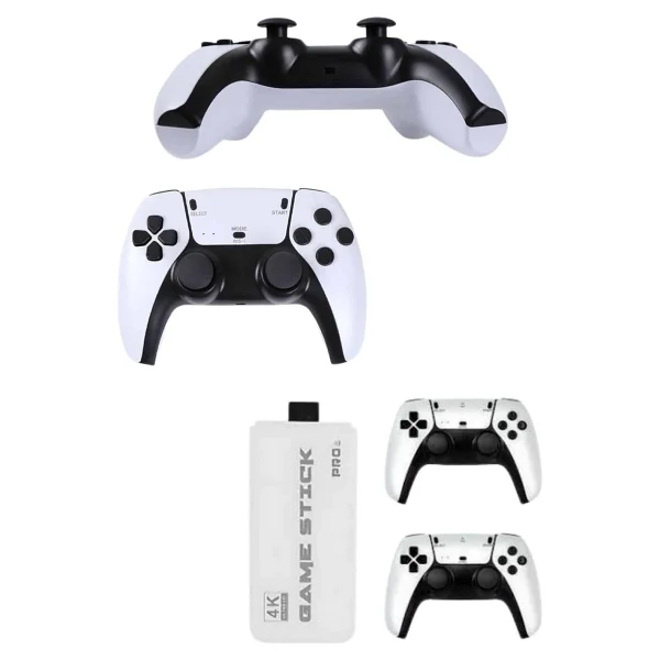 MiraLive 4K Hd Görüntü Kaliteli Retro Game Stick 20000 Oyunlu Çift Kollu Beyaz Game Stick - Görsel 4