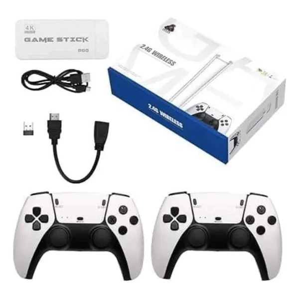 MiraLive 4K Hd Görüntü Kaliteli Retro Game Stick 20000 Oyunlu Çift Kollu Beyaz Game Stick - Görsel 5