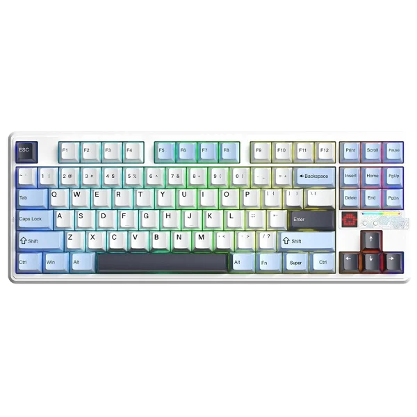 Aula F87 Pro V2 Mekanik Rgb Tkl Star Vector Switch Kablosuz Makrolu Hot Swap Klavye Lacivert - Görsel 9