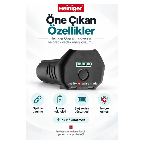 Heiniger Opal Yedek Batarya - Görsel 2