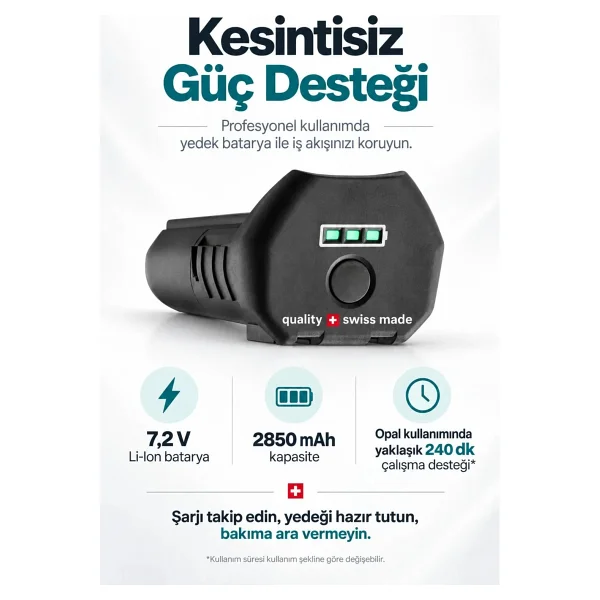 Heiniger Opal Yedek Batarya - Görsel 3