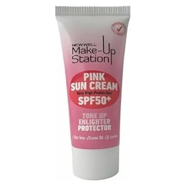 New Well Make Up Station 30 gr 50 Faktör Pembe Güneş Kremi - Görsel 3