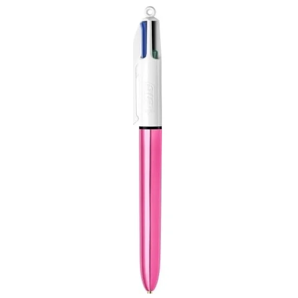 BIC 4 Colours Shine Pembe Gövde Tükenmez Kalem 12'li Kutu, 4 Renk (Mavi, Siyah,Yeşil ve Kırmızı), 1.0 mm. Uç - Görsel 3