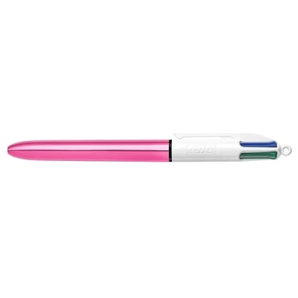BIC 4 Colours Shine Pembe Gövde Tükenmez Kalem 12'li Kutu, 4 Renk (Mavi, Siyah,Yeşil ve Kırmızı), 1.0 mm. Uç - Görsel 4