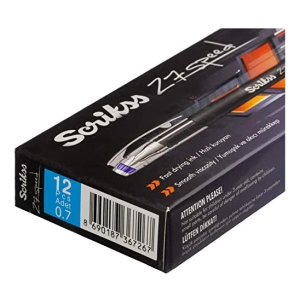 Scrikss Office Speed Jel Tükenmez Kalem 12'li Ambalaj Mavi 0.7 Mm - Görsel 5