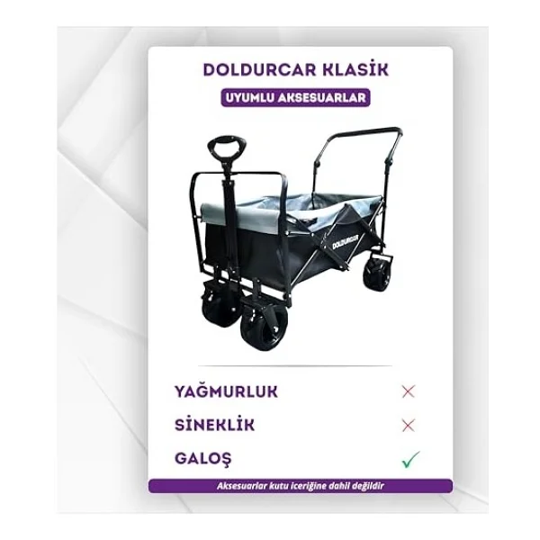 Katlanabilir Vagon Büyük Tekerlekli Plaj ve Kamp Arabası Çocuk ve Yük Taşıma İçin Katlanabilir Alışveriş Arabası Bahçe, Seyahat ve Alışveriş İçin Hafif Taşıma Arabası. - Görsel 2