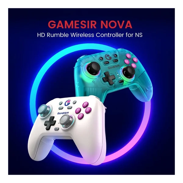 GameSir Nova Wireless Switch Pro Controller - Switch/Lite/OLED, Hall Effect Joysticks, RGB LED, Turbo, Programmable, Motion Control, Wake Up Function (Green) - Görsel 2