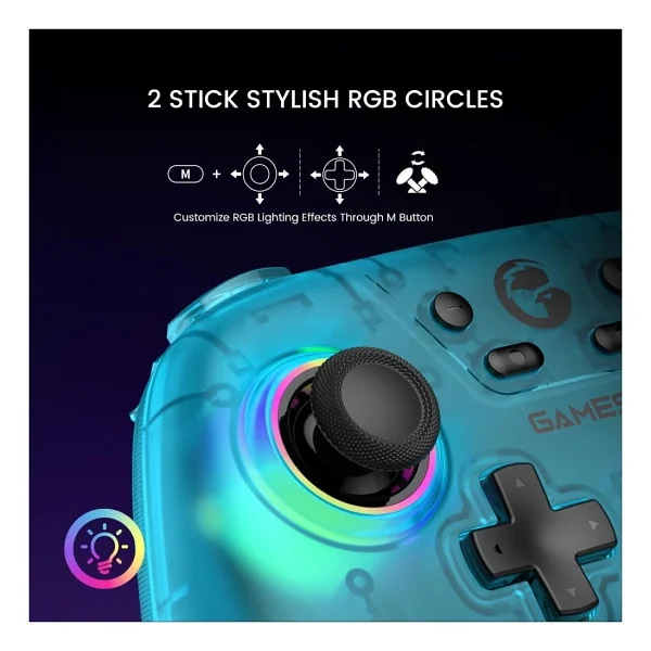 GameSir Nova Wireless Switch Pro Controller - Switch/Lite/OLED, Hall Effect Joysticks, RGB LED, Turbo, Programmable, Motion Control, Wake Up Function (Green) - Görsel 3