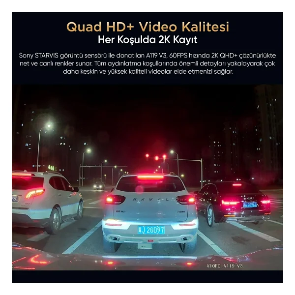 Viofo A119 V3 2K Ön Araç Kamerası - Görsel 2