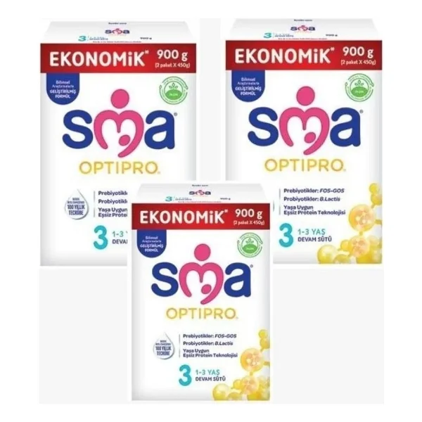 SMA Optipro 3 Probiyotik Devam Sütü 900 gr 3 Adet - Görsel 2