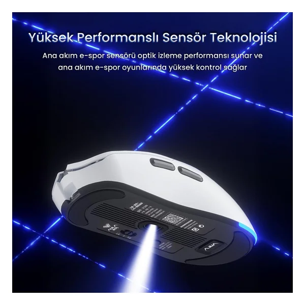Aula SC590 Pro Siyah Şarjlı Ergonomik Optik Kablolu/Kablosuz Oyuncu Mouse - Görsel 4
