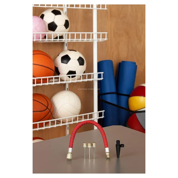 Busstier 5'li Pompa İğne Seti, Top Şişirme Ucu, Esnek Hortum Adaptörlü, Futbol Basketbol Voleybol Topu Pompa İğneleri, Yatak Bot Balon Bisiklet Şişirme Aparatı, Dayanıklı Metal İğne ve Plastik Uç - Görsel 5