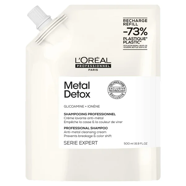 L'oreal Professionnel Metal Detox İşlem Görmüş ve Yıpranmış Saçlar İçin Metal Karşıtı Arındırıcı Refill Şampuan 500 ML - Görsel 7